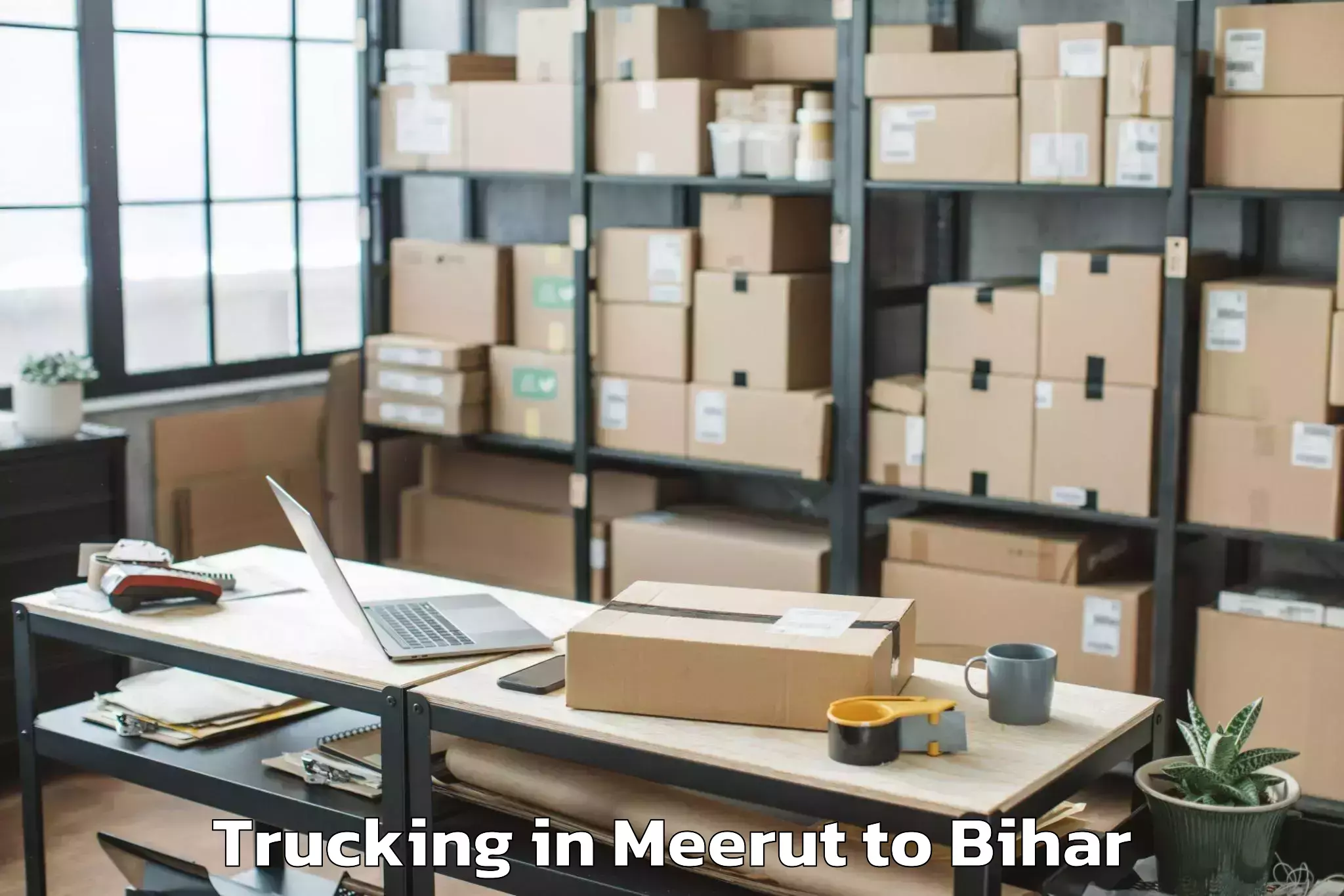 Easy Meerut to Basopatti Trucking Booking